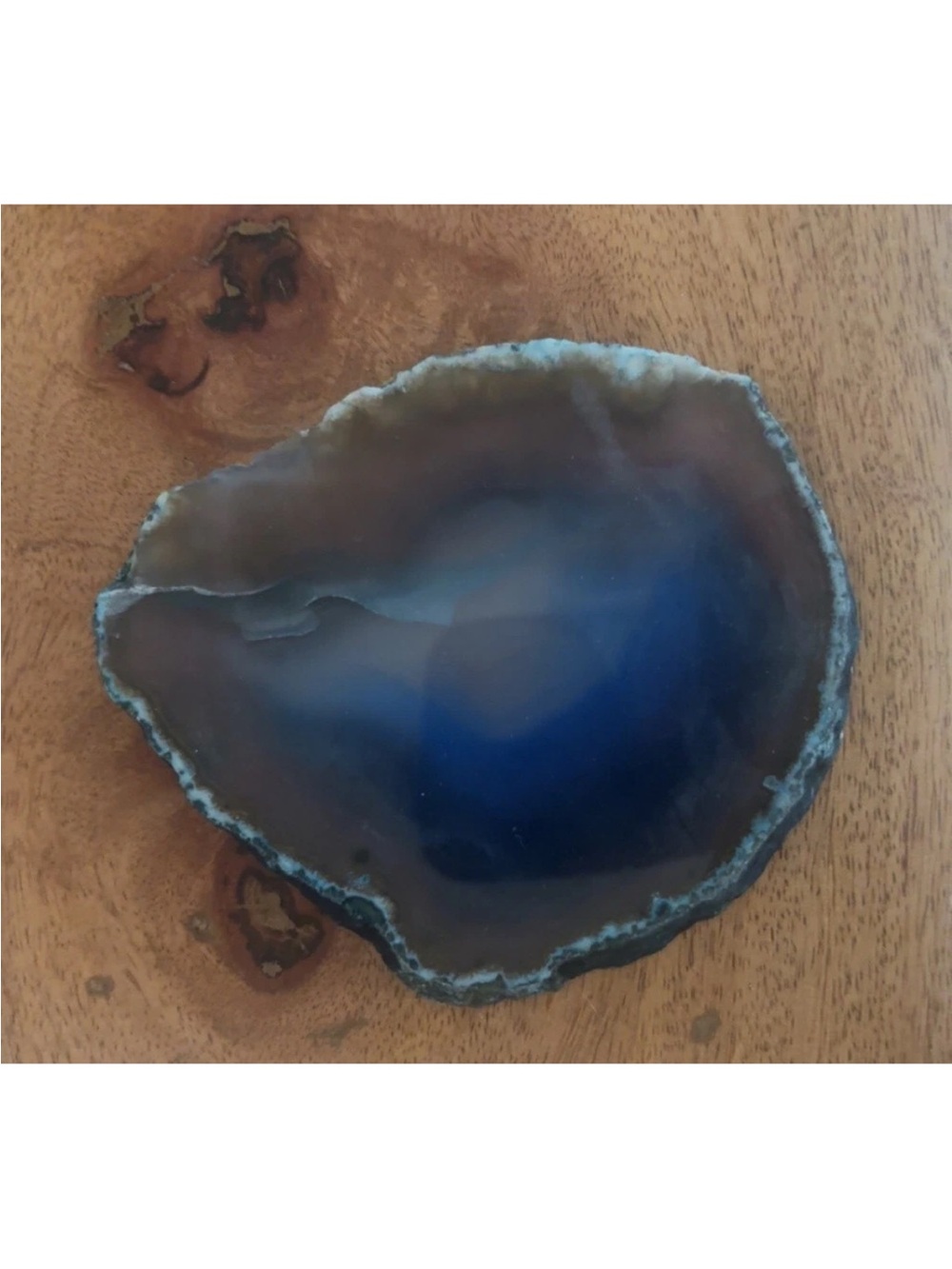 Blue Agate Decorative Slice Coaster | Home Accents